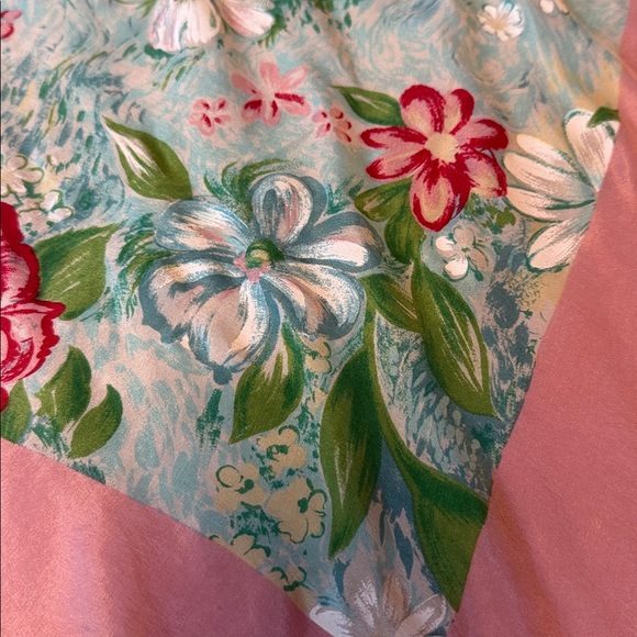 Vintage 100% Silk Floral Scarf Made in Japan Pink Cottagecore - Picture 4 of 4